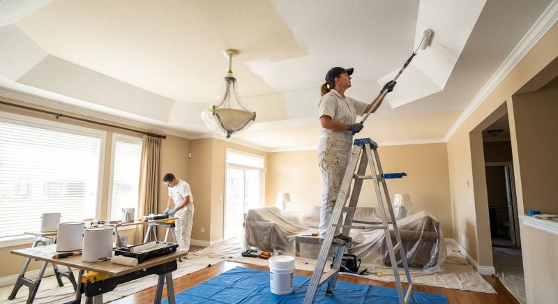 Stucco Ceiling Painting in Kansas City, KS