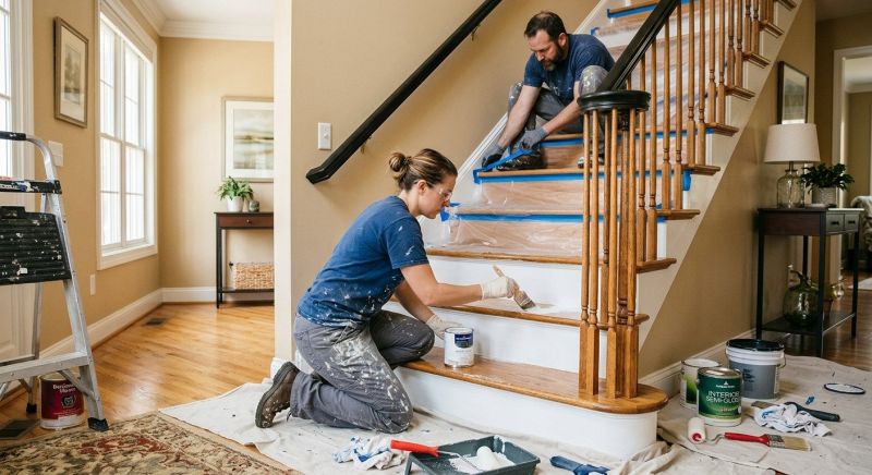Banister Painting in Kansas City, KS