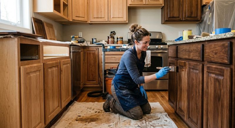 Kitchen Cupboard Refinishing in Dayton, OH