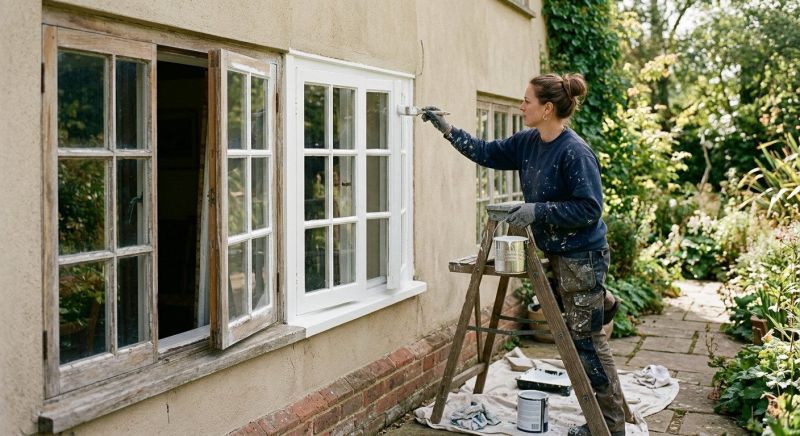 Window Frame Painting in Waco, TX