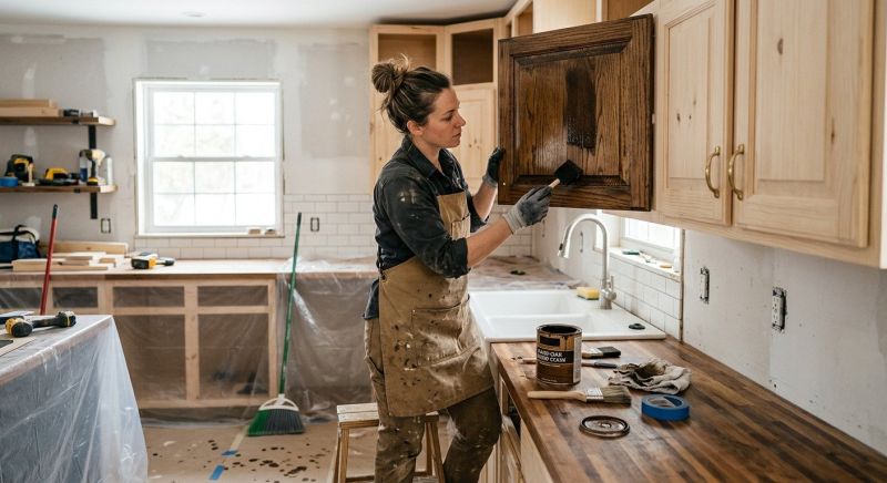 Wood Cabinet Staining in Indianapolis, IN